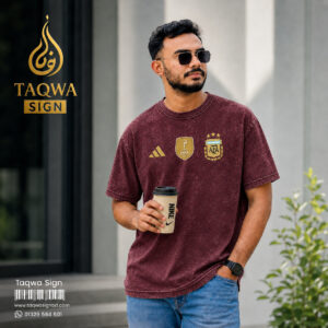 ACID WASH DROP SHOULDER T-SHIRT