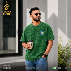 ACID WASH DROP SHOULDER T-SHIRT