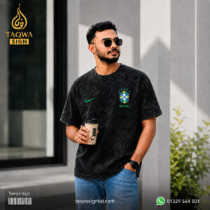 ACID WASH DROP SHOULDER T-SHIRT